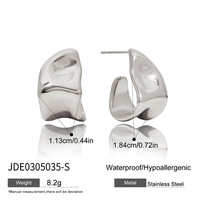 Aretes C Acero Inoxidable Lujo Europeo Minimalista - Image 14