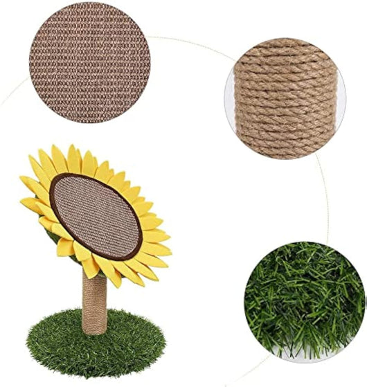Rascador para Gatos con Poste de Sisal y Diseño Floral Girasol - Image 3
