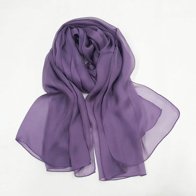 Pañuelo de Seda Elegante Liso para Mujer - Todas las Estaciones - Image 25