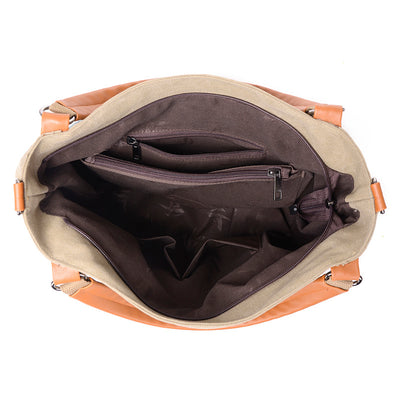 Bolso de Lona para Mujer con Rayas Texturizadas - Image 4