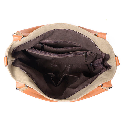 Bolso de Lona para Mujer con Rayas Texturizadas - Image 4