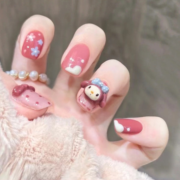 Parches de Uñas Minimalistas Removibles para Mujer
