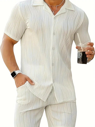 Conjunto Deportivo Hombre: Camiseta y Shorts con Patrón Onda Transpirable - Image 19
