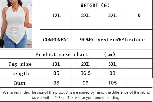 Blusa Halter Asimétrica Reductora sin Mangas - Image 7