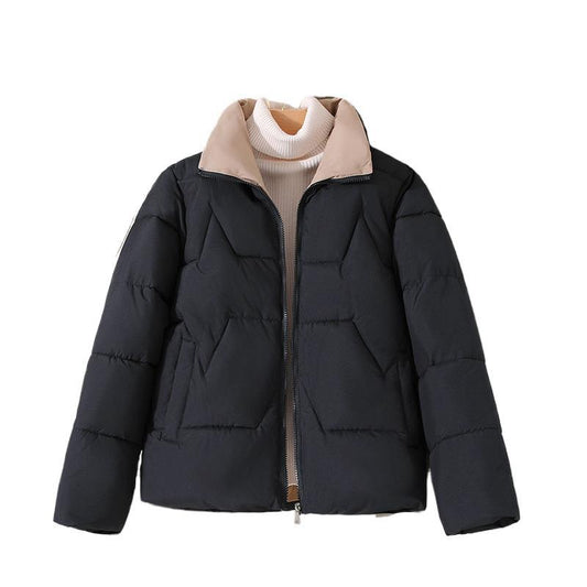 Chaqueta Acolchada Corta de Algodón Versátil para Mujer - Image 2