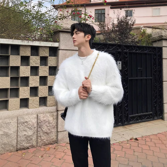 Suéter Holgado de Punto para Hombre - Abrigo Casual Otoño Invierno