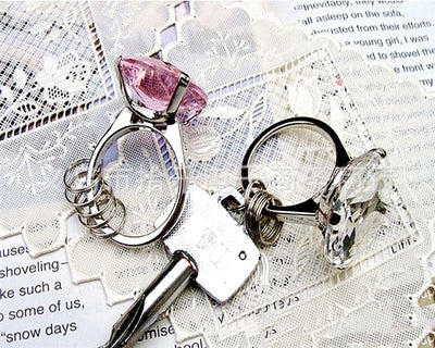 Llavero Colgante de Cristal con Anillo de Diamante - Regalo Perfecto para Bodas y San Valentín - Image 10