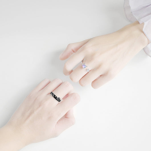 Anillo de Plata Esterlina Planeta Amor para Parejas - Image 10