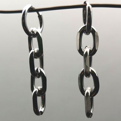Aretes de Cadena Acero Inoxidable - Diseño Exagerado y Trendy - Image 9