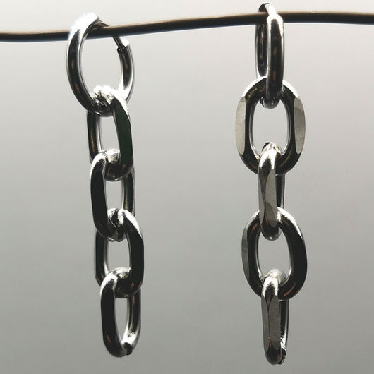 Aretes de Cadena Acero Inoxidable - Diseño Exagerado y Trendy - Image 9
