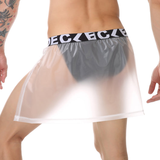Pantalón Minifalda PVC Transparente para Hombre con Laterales Abiertos - Image 15
