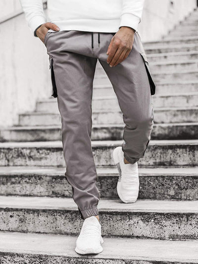 Pantalones Cargo Color Block con Bolsas Tridimensionales - Image 9
