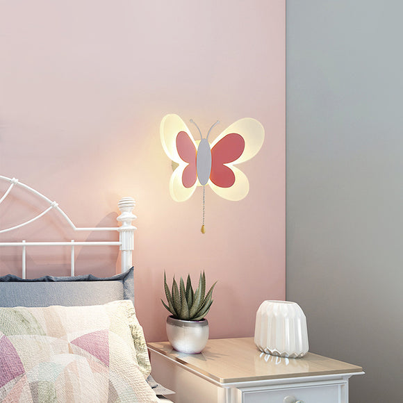 Lámpara de Pared Mariposa Infantil - Luz LED para Dormitorio Niños