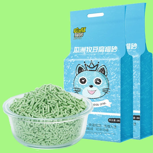 Arena para Gatos de Té Verde Tofu - Absorbente y Desodorizante