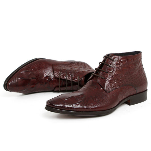 Botas Doc Martens Altas de Piel de Cocodrilo para Hombre - Image 3