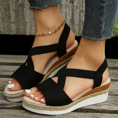 Sandalias Cuña Gladiadora Plataforma Mujer Cómodo Verano - Image 8