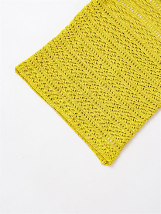 Suéter Tejido Hueco con Escote Halter para Mujer - Image 12