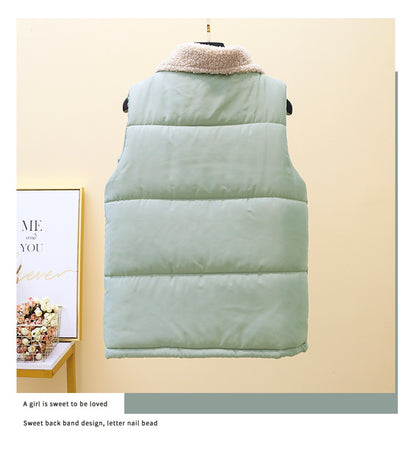 Chaleco Acolchado de Lana de Cordero y Algodón para Mujer - Image 12