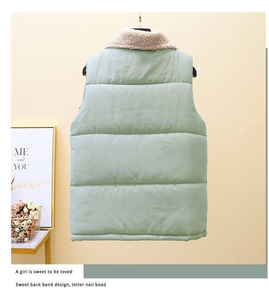 Chaleco Acolchado de Lana de Cordero y Algodón para Mujer - Image 12