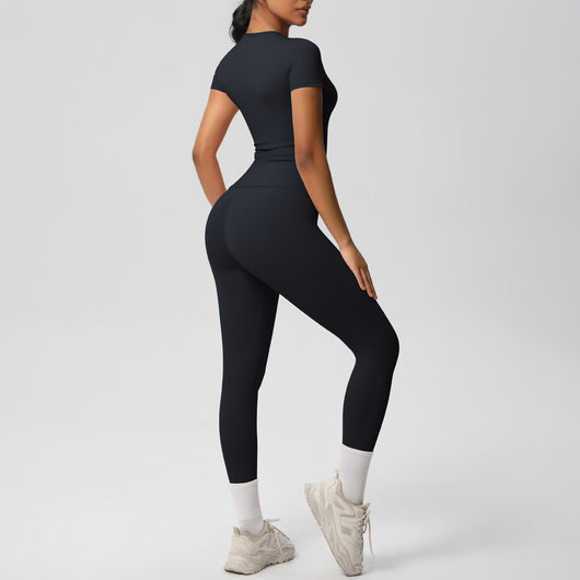 Conjunto Deportivo Mujer: Playera y Pantalón Yoga Cintura Alta - Image 40