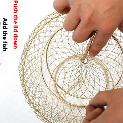 Red Plegable de Acero Inoxidable para Pesca - Canasta Protectora - Image 13