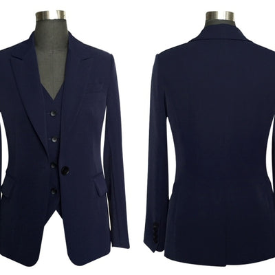 Traje Ejecutivo Tres Piezas en Colores Sólidos para Primavera y Otoño - Image 10