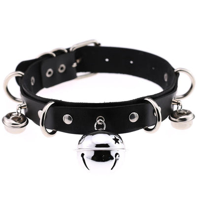 Collar Gótico Harajuku Handmade con Campanas - Choker Punk Cuero para Fiestas - Image 9