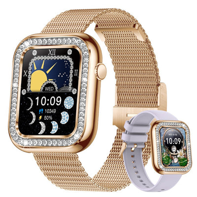 Reloj Inteligente Cuadrado para Mujer con Diamantes y Resistencia al Agua - Image 6