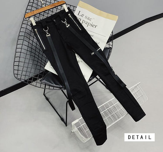 Pantalones Negros Cintura Alta Elásticos Ajustados para Mujer - Image 13