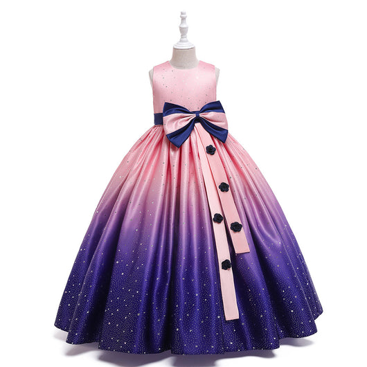 Vestido Infantil Elegante Estilo Internacional - Falda Larga para Celebraciones - Image 4