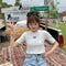 Crop Top Ajustado de Cintura Alta - Diseño Trendy y Moderno