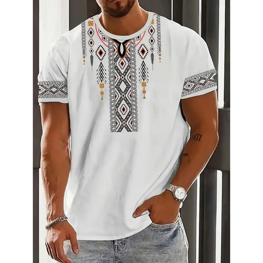 Camiseta Manga Corta Casual Ejecutiva con Impresión 3D Digital - Image 9