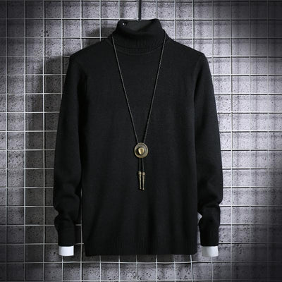 Suéter Cuello Alto Hombre Talla Grande - Pullover Liso y Versátil - Image 7