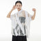 Blusa Retro de Encaje Transparente para Mujer