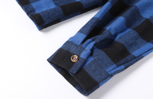 Camisa de Cuadros con Bolsillos y Solapas para Hombre - Manga Larga Otoño - Image 5