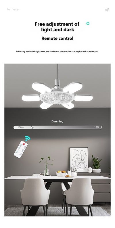 Lámpara Ventilador Inteligente E27 con Control Remoto para Sala y Recámara - Image 19