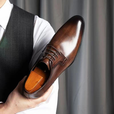 Zapatos de Cuero para Hombre Transpirables con Cordones y Acabado Artesanal - Image 5