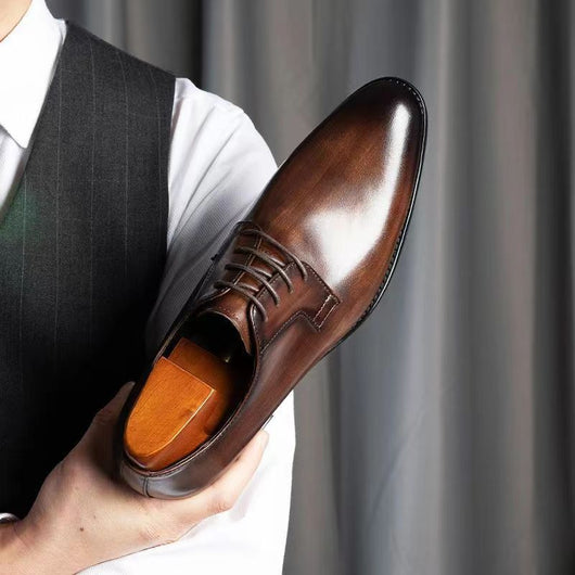 Zapatos de Cuero para Hombre Transpirables con Cordones y Acabado Artesanal - Image 5