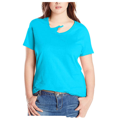 Playera Holgada de Manga Corta Color Sólido - Image 6