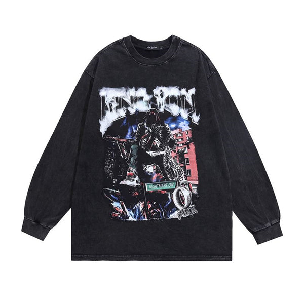 Playera Negra Estampada Black Knight Cuello Redondo para Hombre