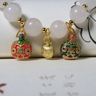 Pulsera de Jade Hetian con Perlas de Loto y Colgante Bestia Dorada - Image 4
