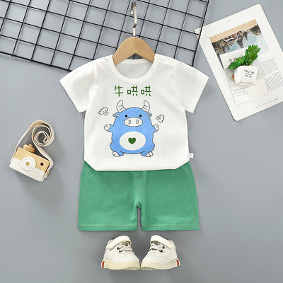 Camiseta de Algodón Manga Corta para Niños - Traje de Verano - Image 12