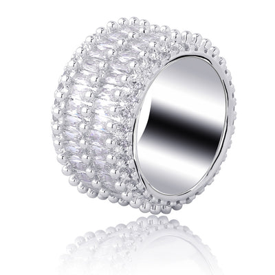 Anillo de Circonita Doble Fila Estilo Hip-hop Unisex - Image 6