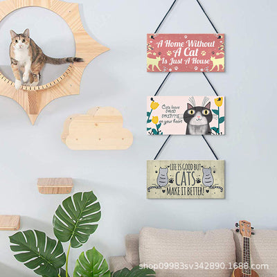 Colgante Vintage de Madera para Gatos - Accesorio Elegante para Mascotas - Image 31