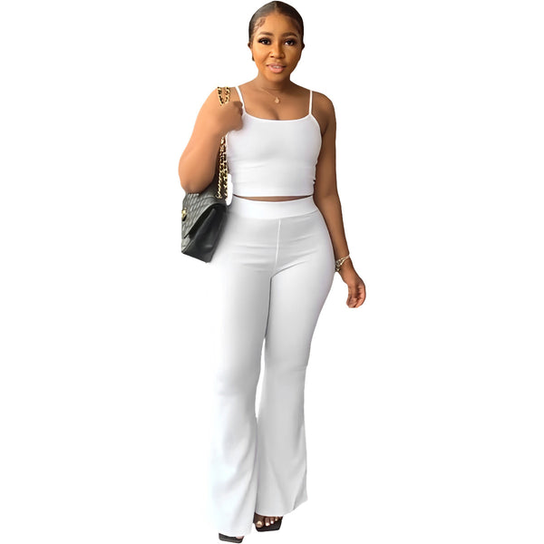 Pantalones Acampanados con Tirante Simple - Conjunto de Moda Elegante para Mujer - Image 3