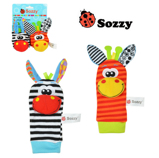Sonajero Suave de Animales para Bebé 0-12 Meses con Correa para Muñeca y Pie - Image 15