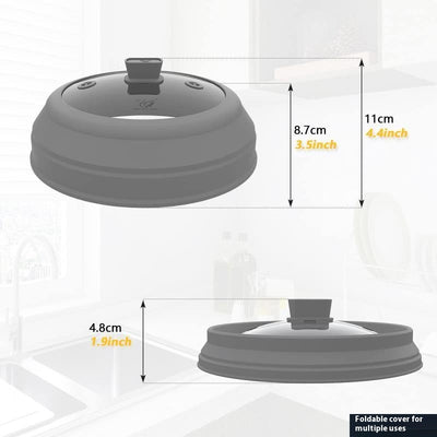 Tapa Universal de Silicona para Microondas - Antirespingos y Plegable - Image 7