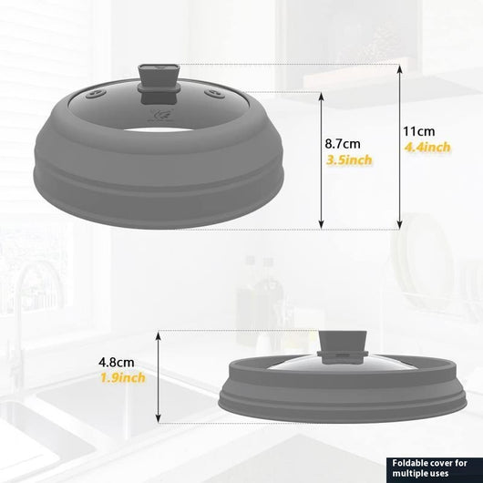 Tapa Universal de Silicona para Microondas - Antirespingos y Plegable - Image 7