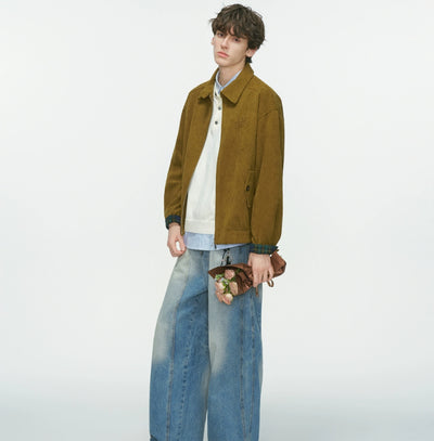 Chaqueta de Pana Estilo Granero Retro Americano con Cuello Tipo Camisero - Image 13