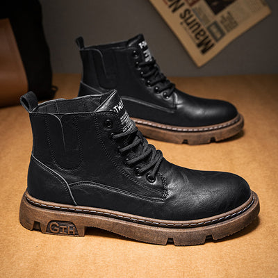 Botas Martin de Cuero para Hombre - Estilo Retro Versátil - Image 6